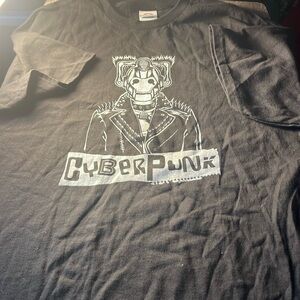 Dr Who Cyber Punk Cyberman Tee Color Black Size Large